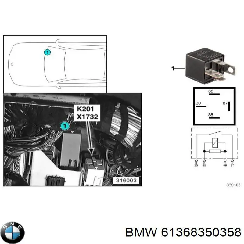  61368350358 BMW