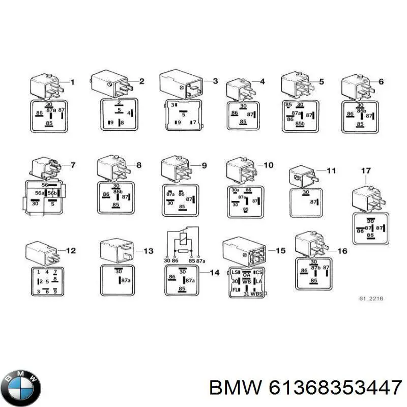 61368353447 BMW 