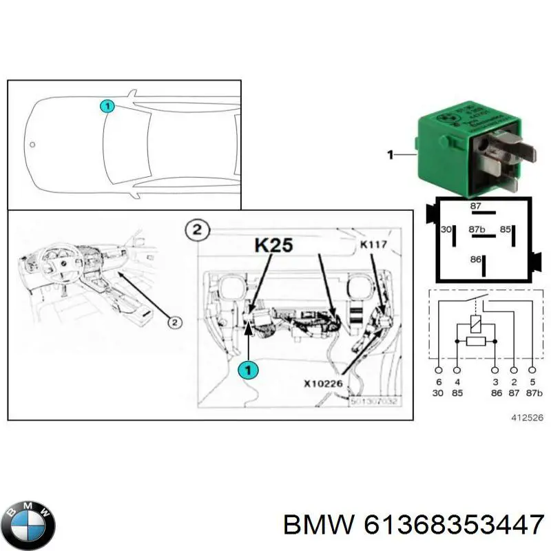  BMW 61368353447 ціна, від 2.53 USD