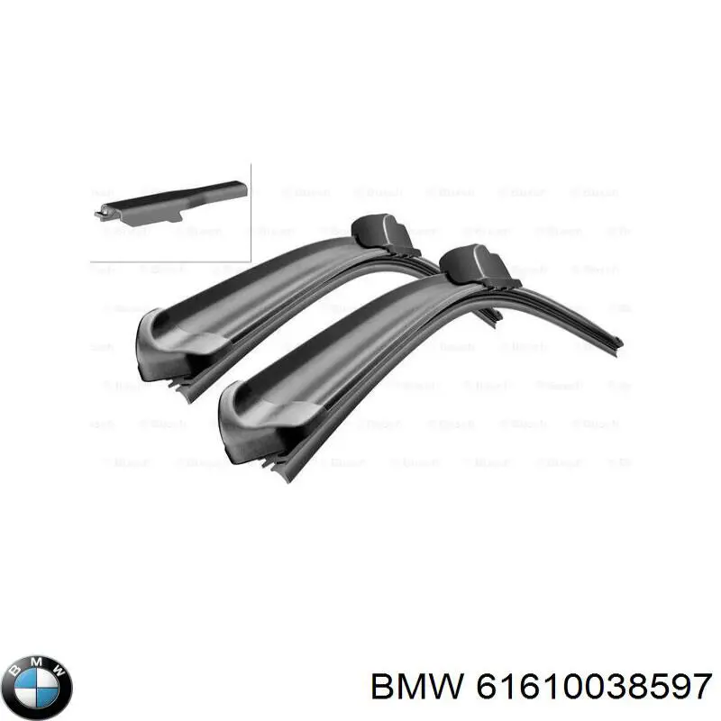 Щітка-двірник лобового скла, комплект з 2-х шт. BMW 61610038597 ціна, від 24.58 USD
