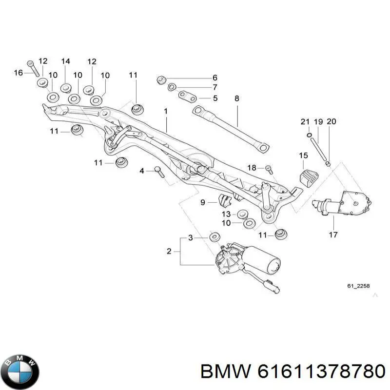  Трапеція двірників BMW 7 