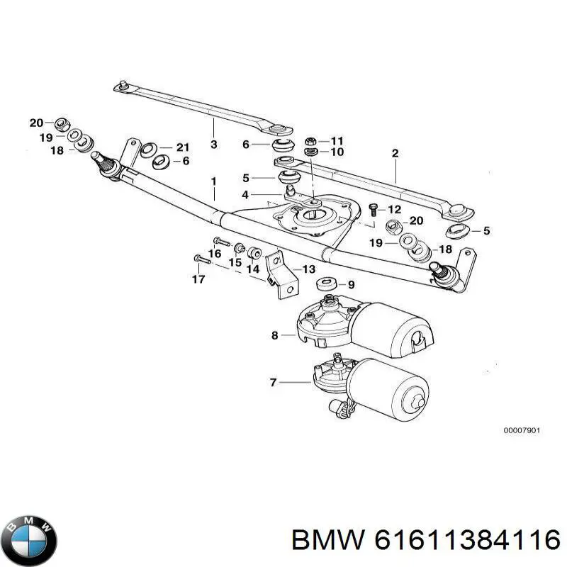 Тяга регулювання двірника на BMW 5 (E34)