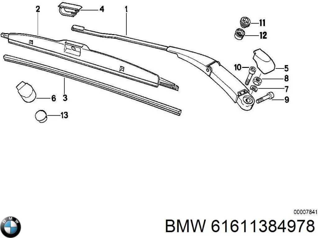 Купити 61611384978 BMW Повідок склоочисника
