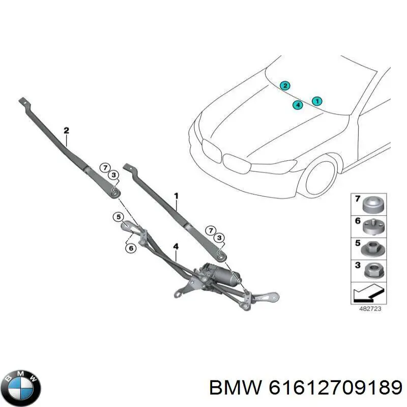 61619491439 BMW Трапеція склоочисника