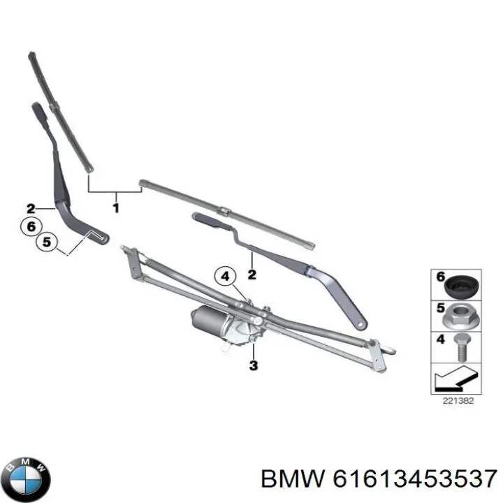 61613453537 BMW Ричаг двірника