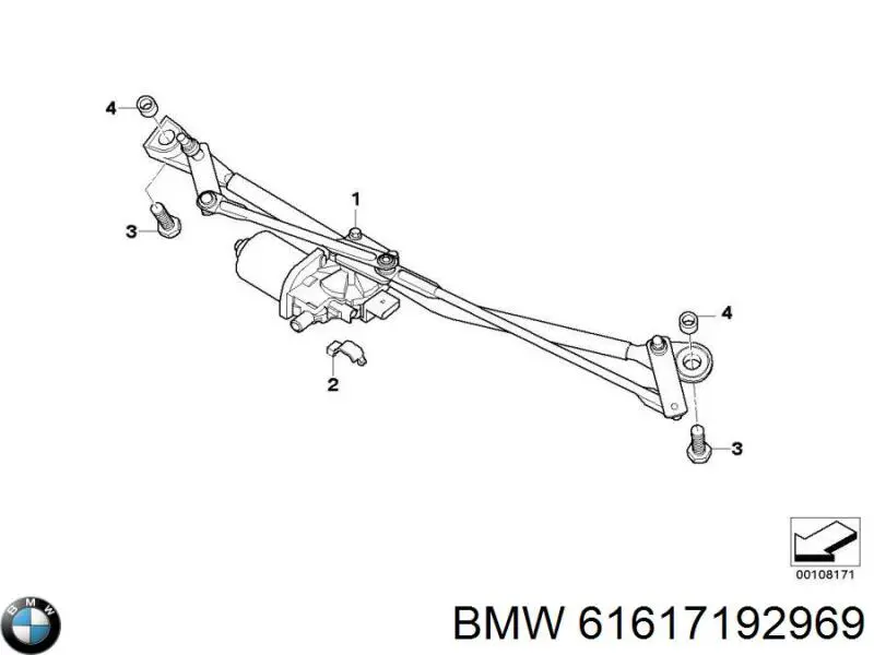 Купити 61617192969 BMW Трапеція двірників