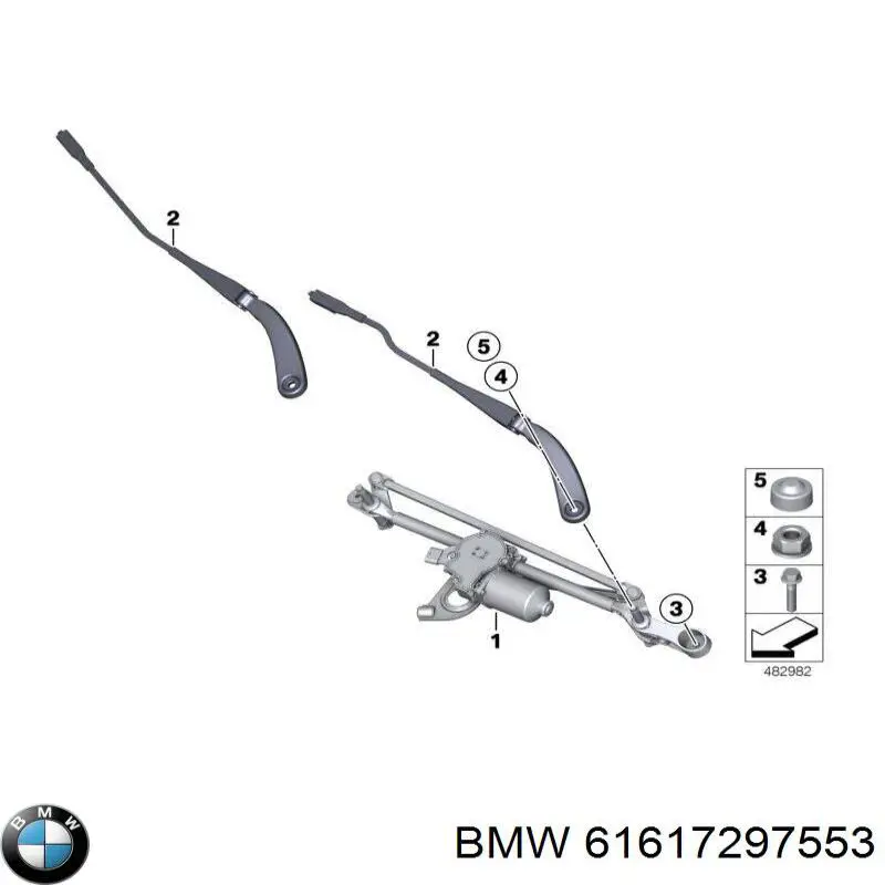 61619465086 BMW Ричаг двірника