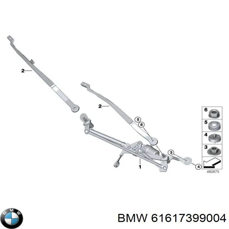 61617399004 BMW Трапеція склоочисника