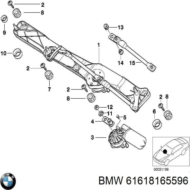  BMW 61618165596 ціна, від 2.53 USD