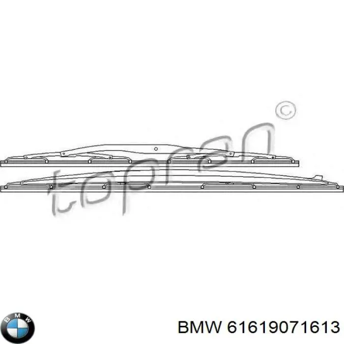 Щітка-двірник лобового скла, комплект з 2-х шт. BMW 61619071613 ціна, від 43.48 USD