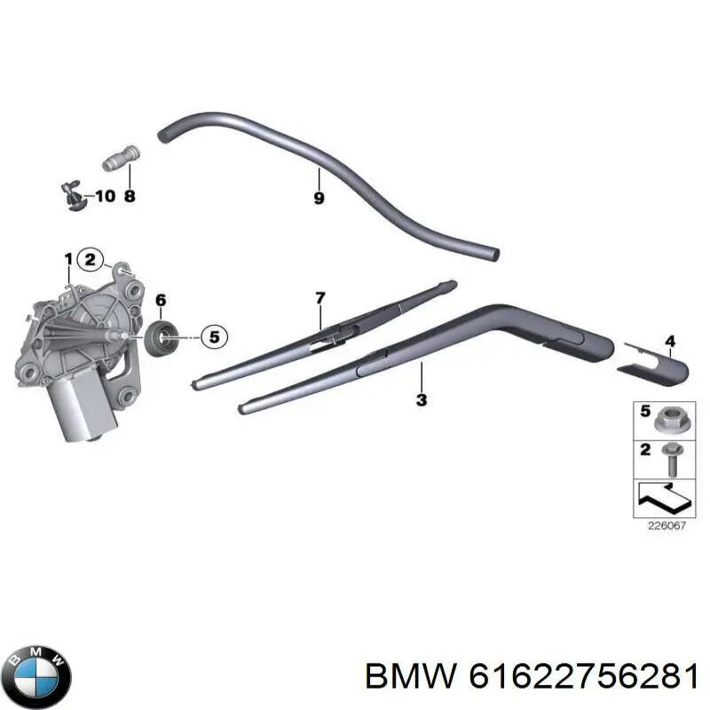 Заглушка гайки кріплення повідка переднього двірника BMW 61622756281 ціна, від 11.43 USD