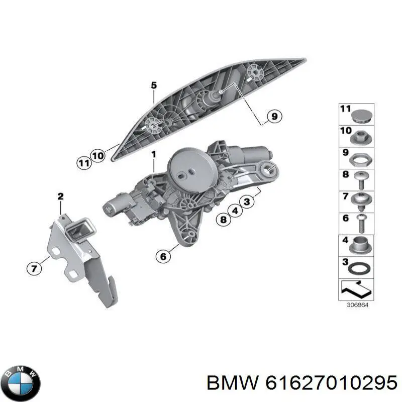  Двигун склоочисника заднього скла BMW 3 