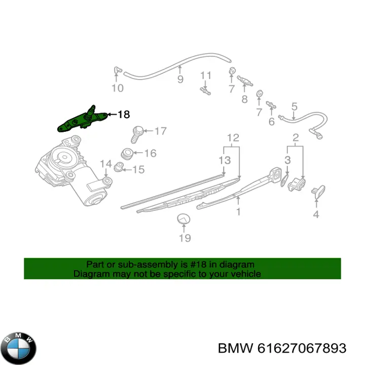 Шарнір тяги склоочисника BMW 61627067893 ціна, від 147.92 USD