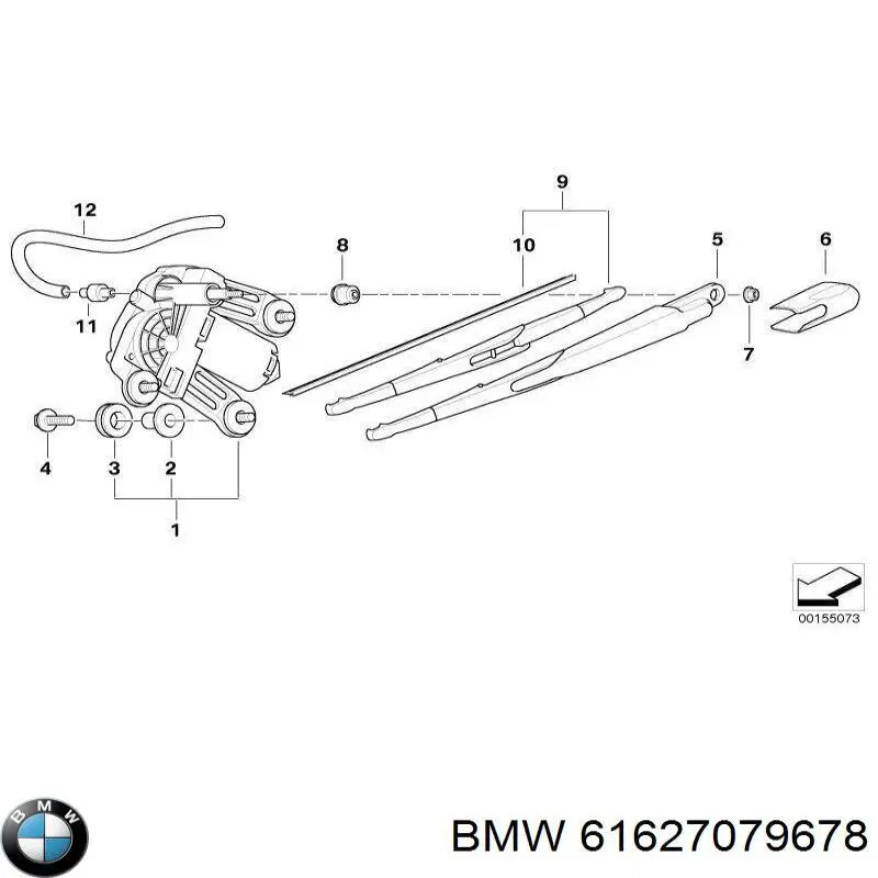 Гумка щітки склоочисника, комплект BMW 61627079678 ціна, від 2.82 USD