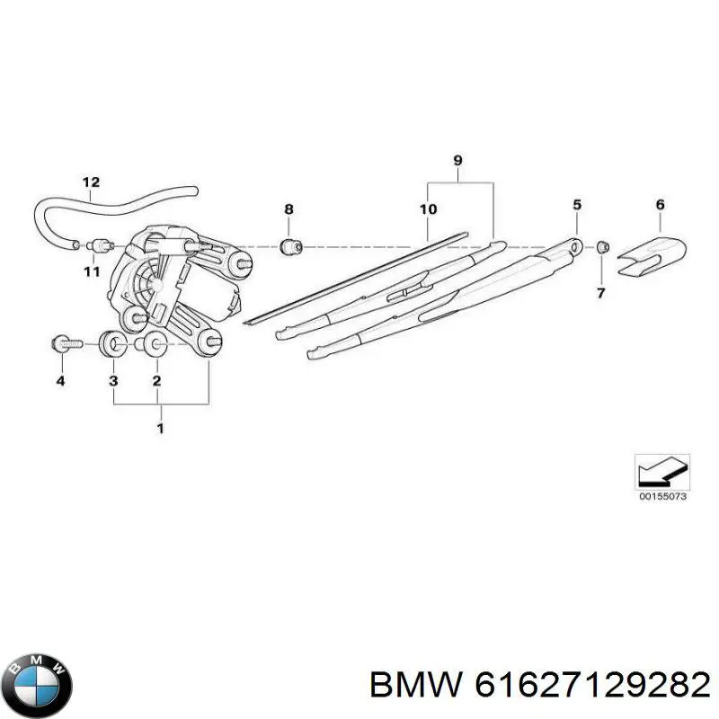 Щітка склоочисника заднього скла BMW 61627129282 ціна, від 9.71 USD