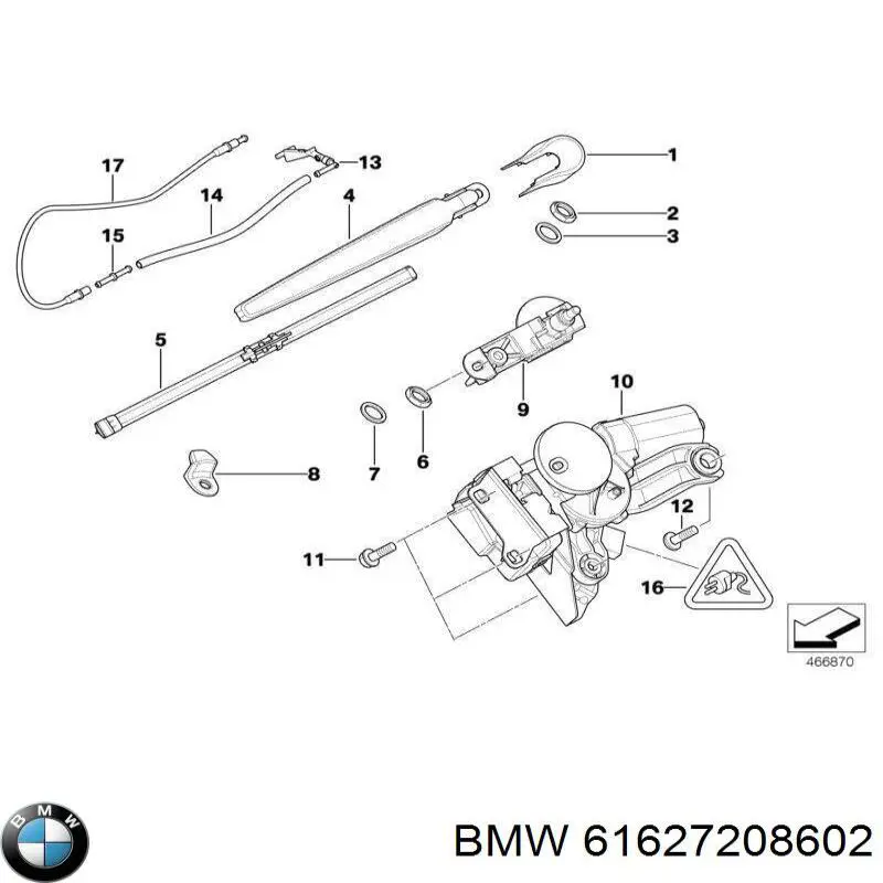 0390201597 BMW Моторчик заднього двірника