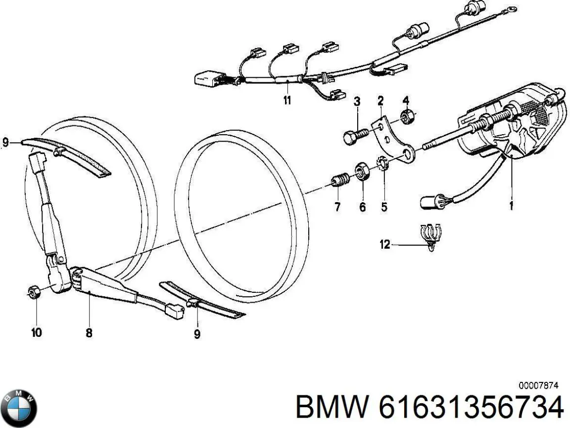 Щітка-двірник лобового скла, комплект з 2-х шт. BMW 61631356734 ціна, від 65.92 USD