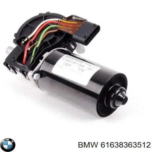61638363512 BMW двигун склоочисника лобового скла (трапеції)