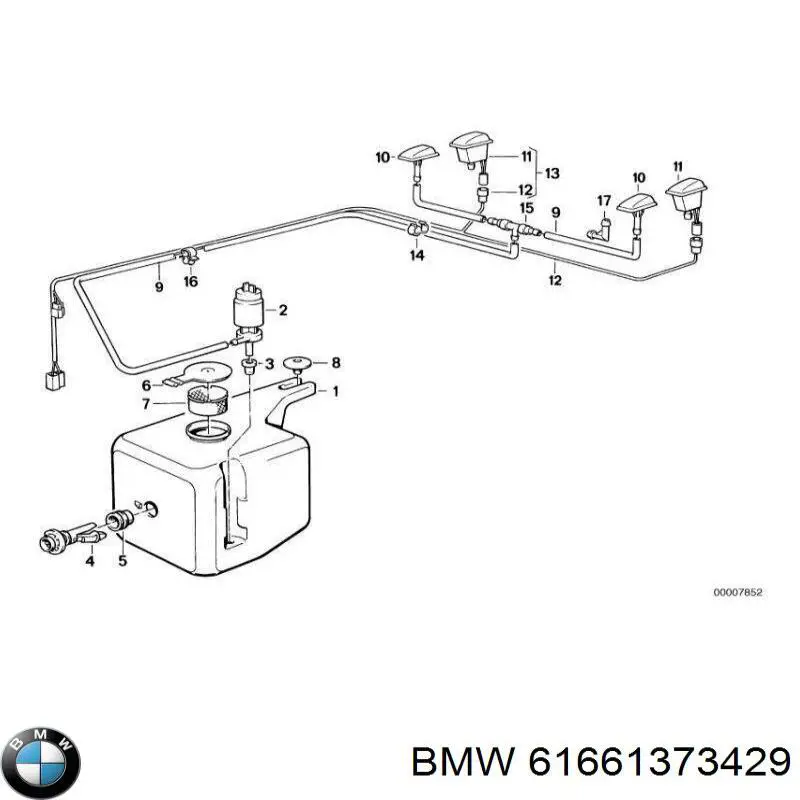 Купити 61661373429 BMW Форсунка омивача