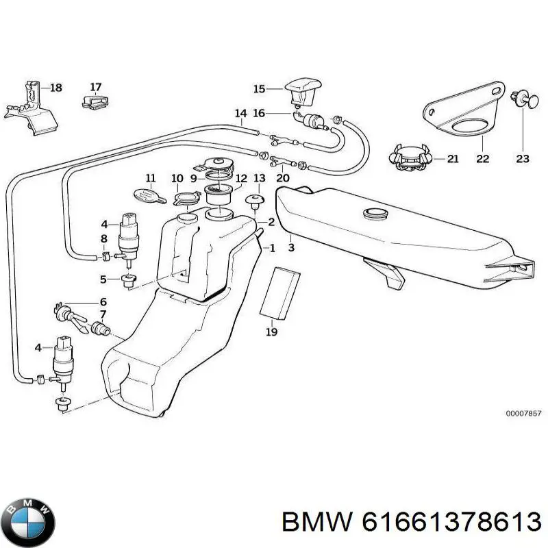 Купити 61661378613 BMW Бачок омивайки