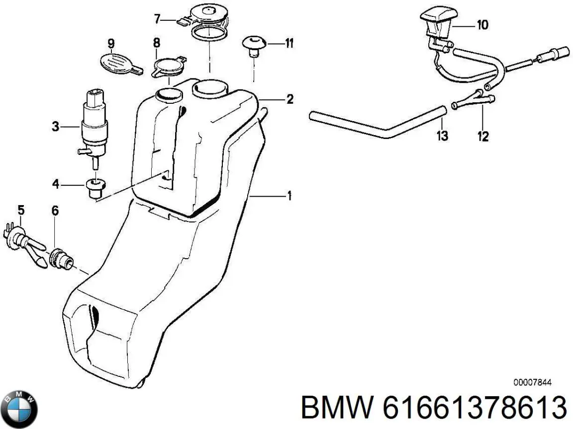 Бачок омивача лобового скла BMW 61661378613 ціна, від 25.31 USD