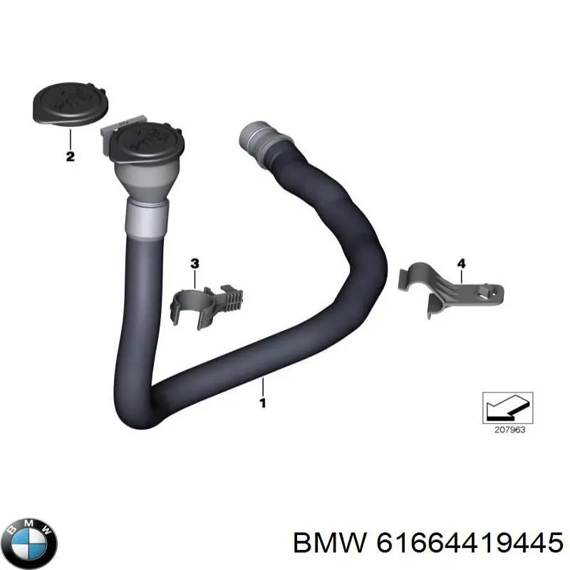 Горловина бачка омивача BMW 61664419445 ціна, від 15.41 USD