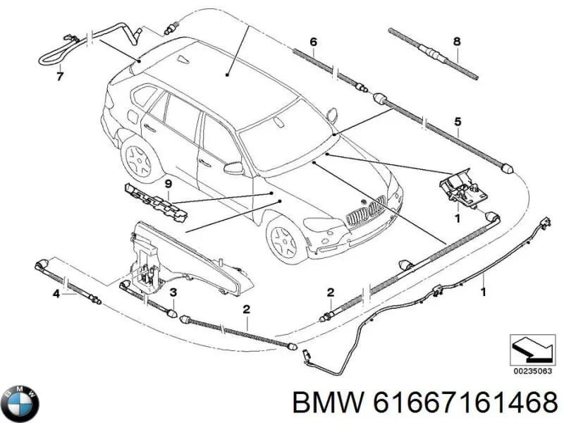 Купити 61667161468 BMW 