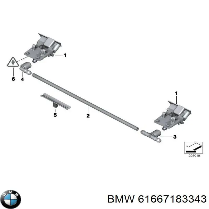 Сопло омивача лобового скла на BMW X6 (E71)