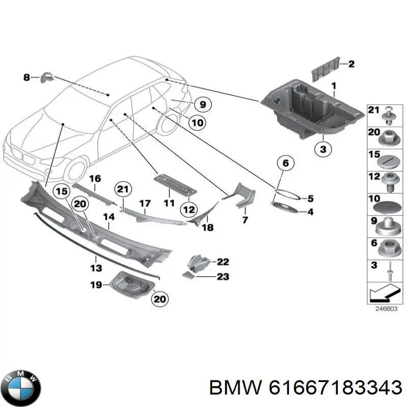 Форсунка омивача лобового скла BMW X6 