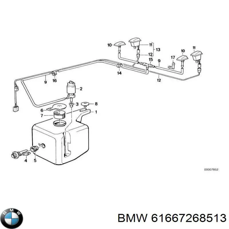 Купити 61667268513 BMW Кришка бачка омивача