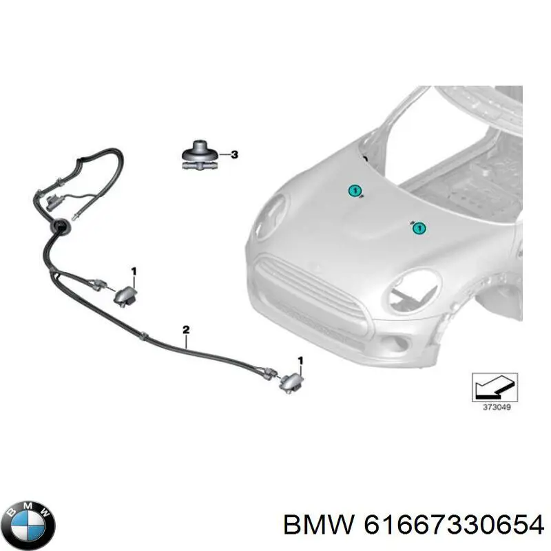 Сопло омивача лобового скла BMW 61667410756 ціна, від 26.50 USD