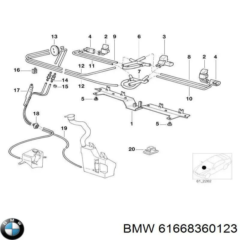  BMW 61668360123 ціна, від 135.18 USD