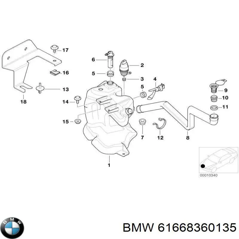 Купити 61668360135 BMW 