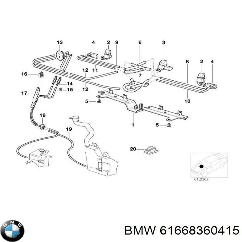 Купити 61668360415 BMW 