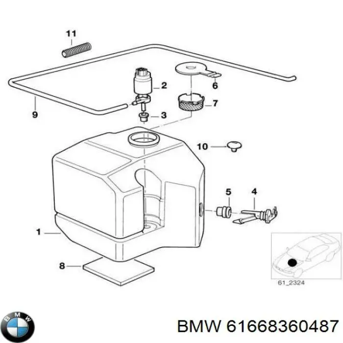 Купити 61668360487 BMW 
