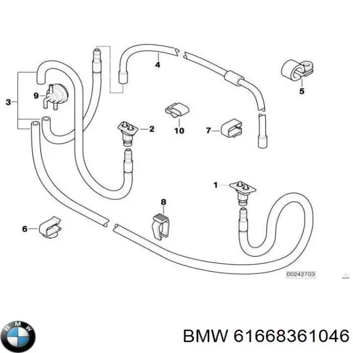 Купити 61668361046 BMW 