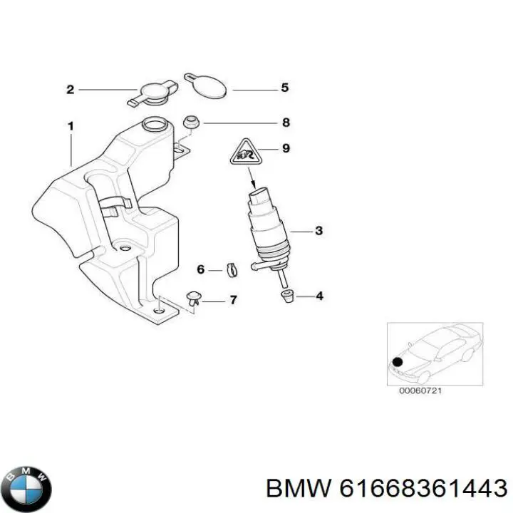 Бачок для омивайки на BMW 5 (E39)