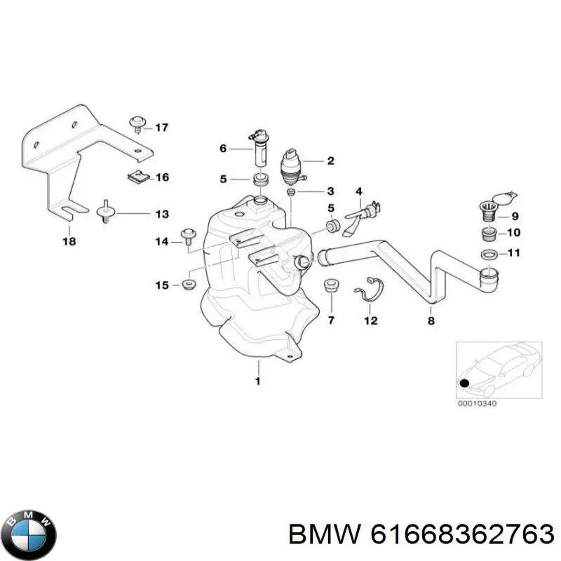 Купити 61668362763 BMW 