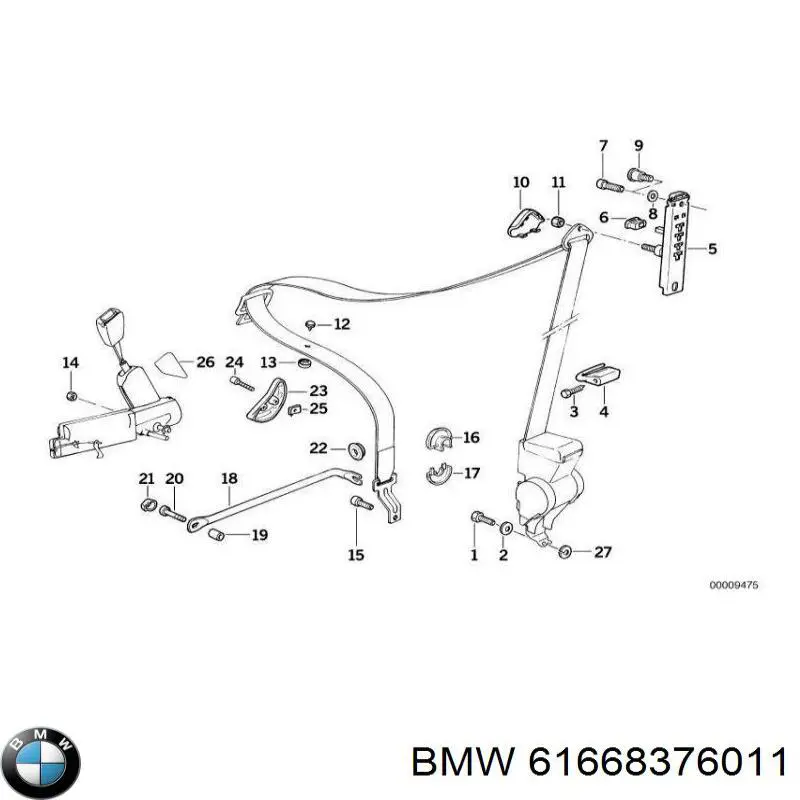 Сопло омивача лобового скла BMW 61668376011 ціна, від 82.70 USD