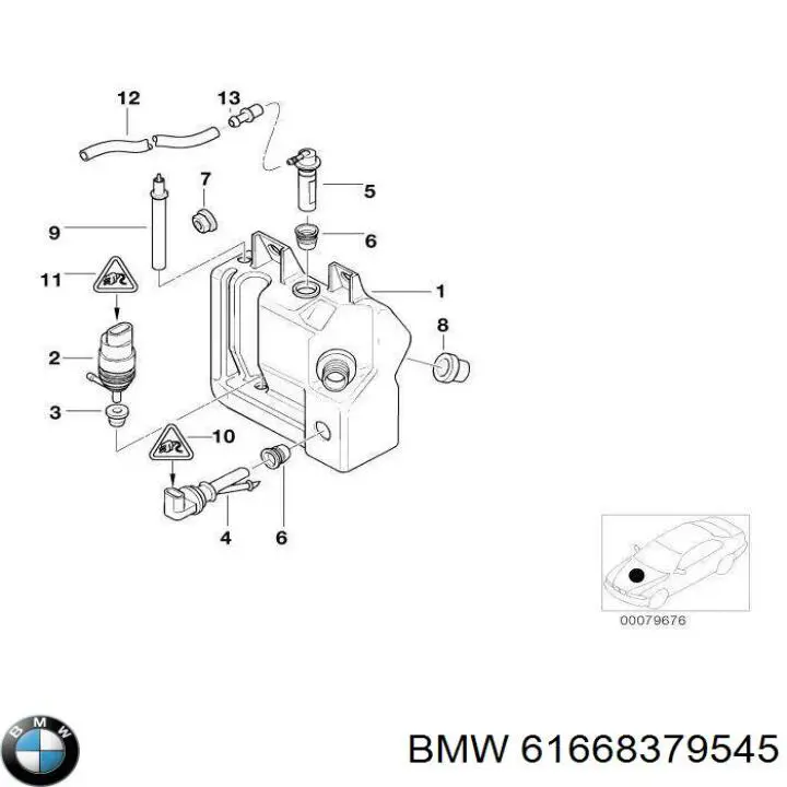 Купити 61668379545 BMW Бачок омивайки
