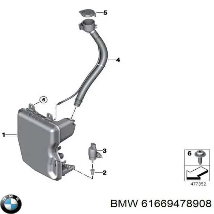 61669478908 BMW Бачок склоомивача