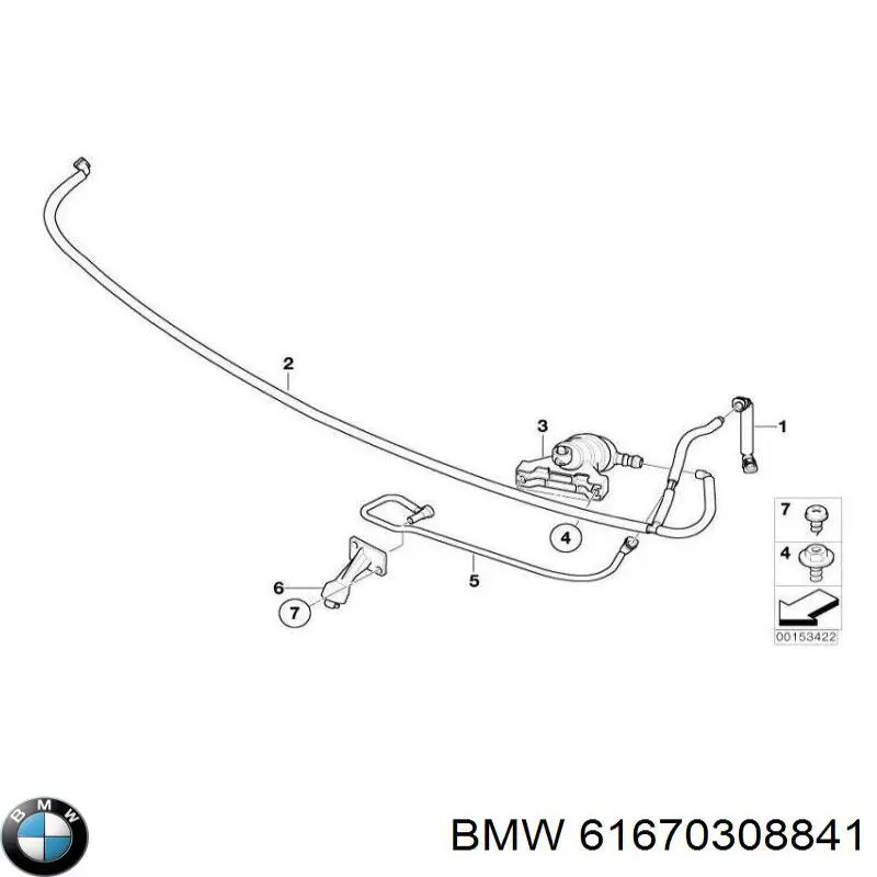 Форсунка омивача фари передньої на BMW 7 (E65,66)