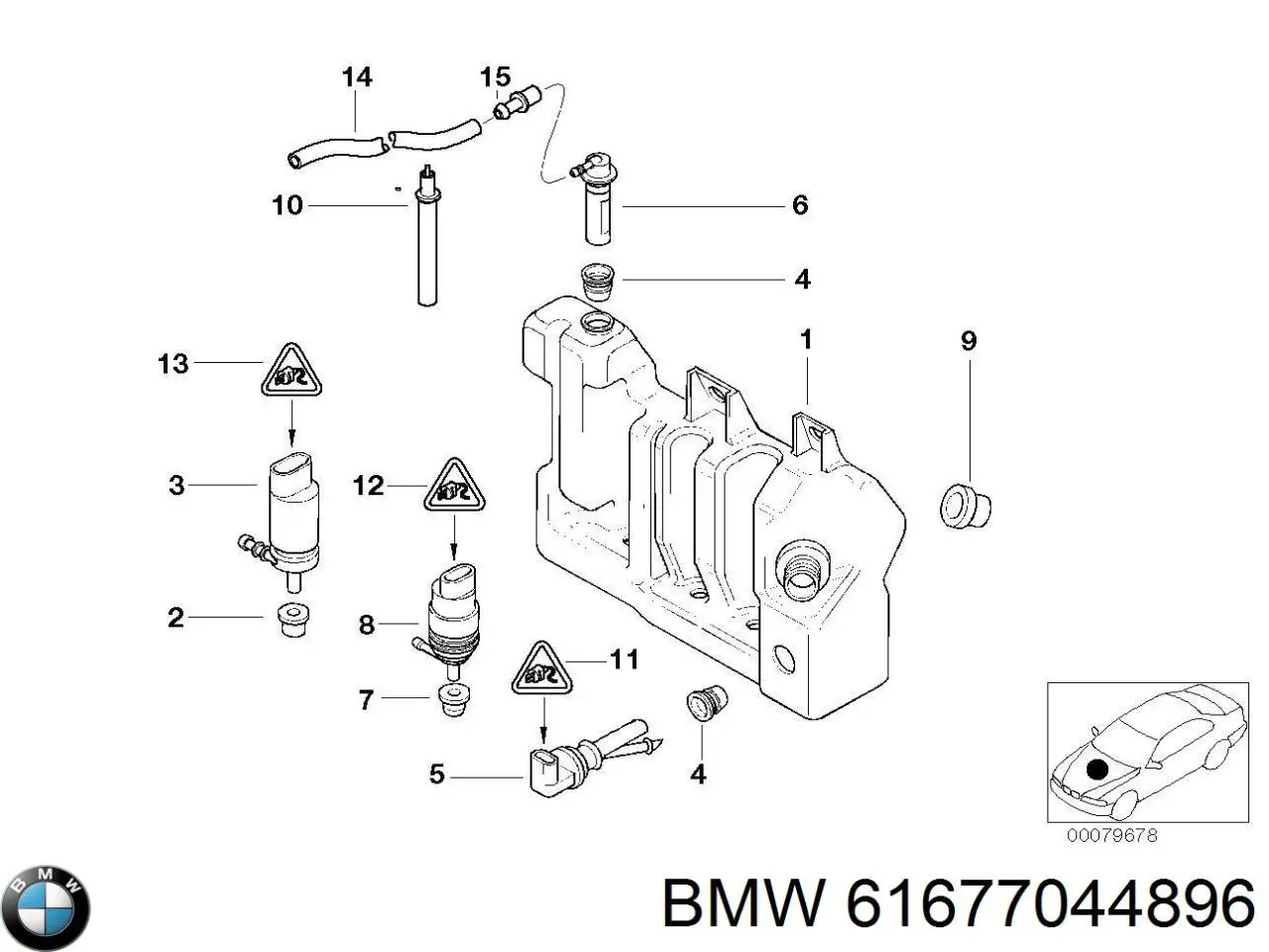  BMW 61677044896 ціна, від 14.11 USD
