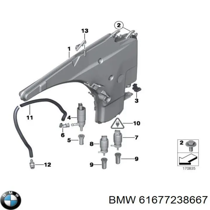 Бачок омивача скла на BMW 3 (E91)