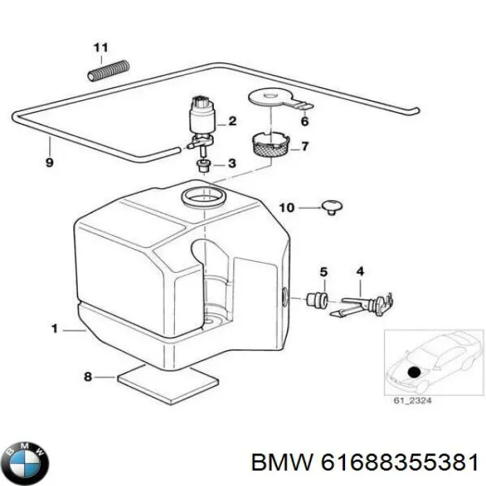 Купити 61688355381 BMW 