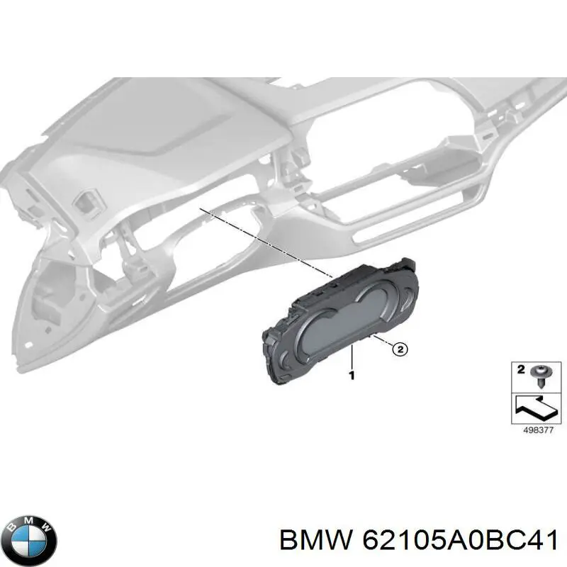 Щиток приладів додатковий BMW 62105A0BC41 ціна, від 1501.73 USD