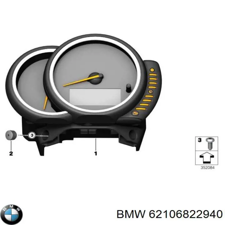 62106830788 BMW Щиток приладів додатковий
