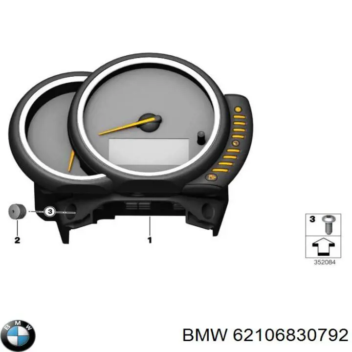 62106843997 BMW Щиток приладів додатковий