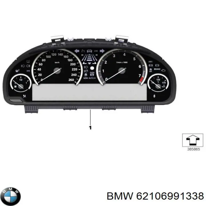 Приладова дошка-щиток приладів 62109342806 BMW