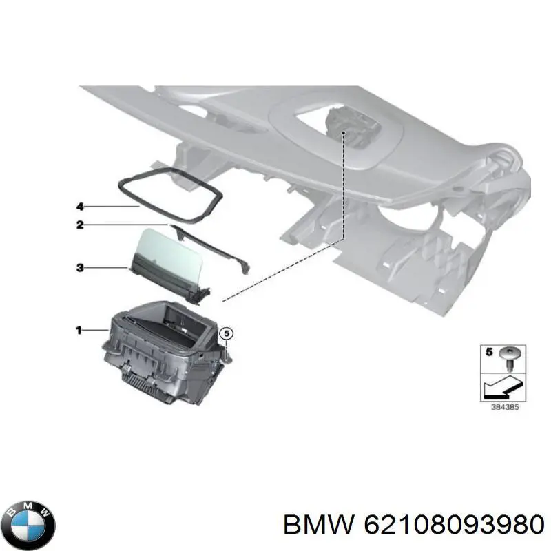 62108747336 BMW Щиток приладів додатковий
